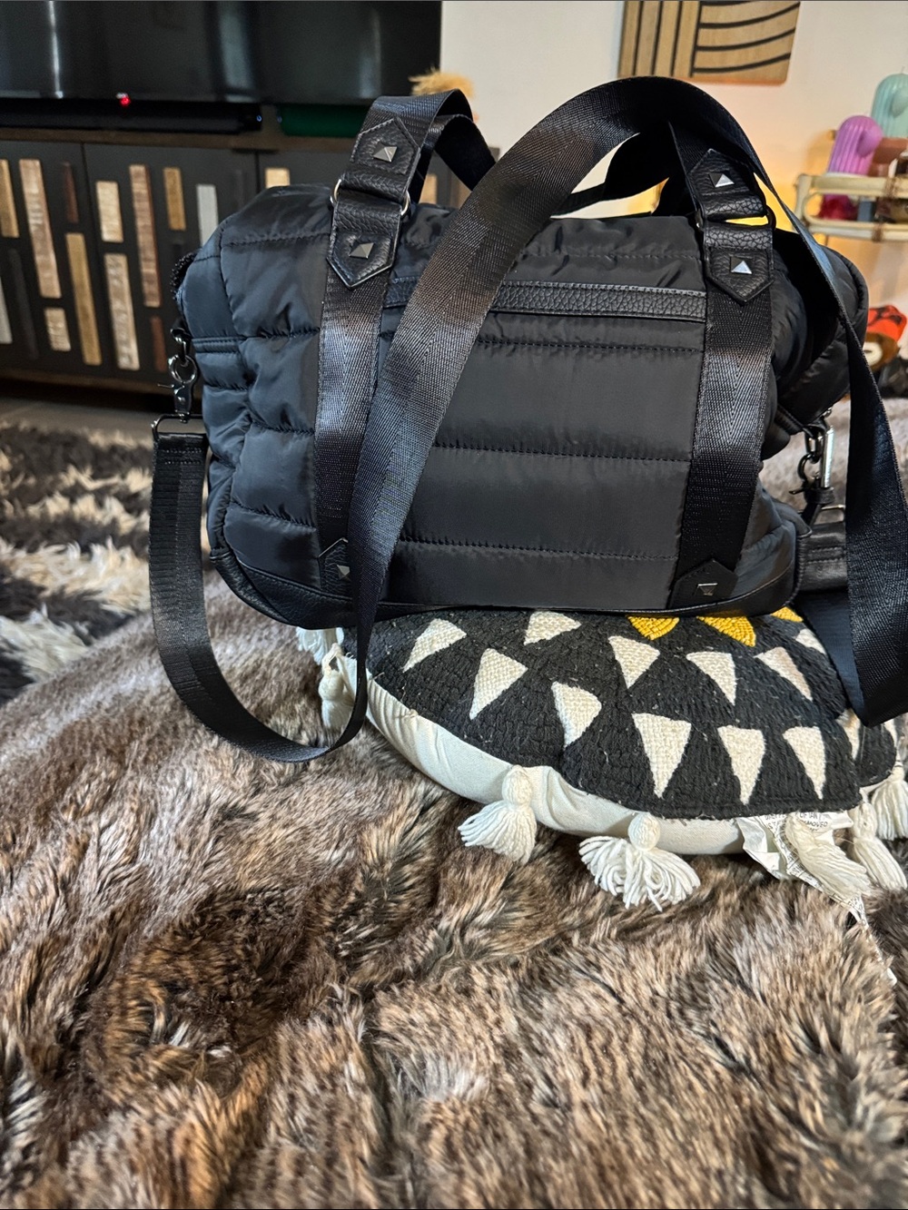 Cynthia Rowley Black Men's Duffel with Top Zip